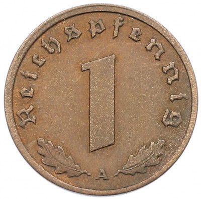 1 рейхспфенниг 1938 года A Германия