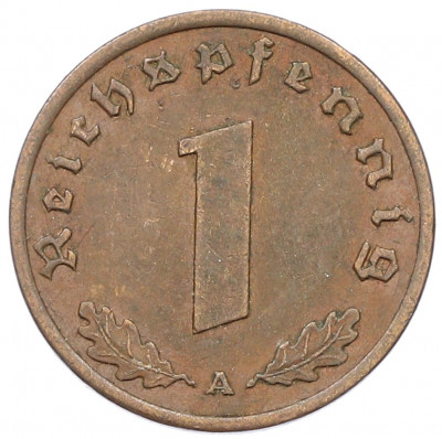 1 рейхспфенниг 1939 года A Германия
