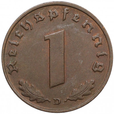 1 рейхспфенниг 1939 года D Германия