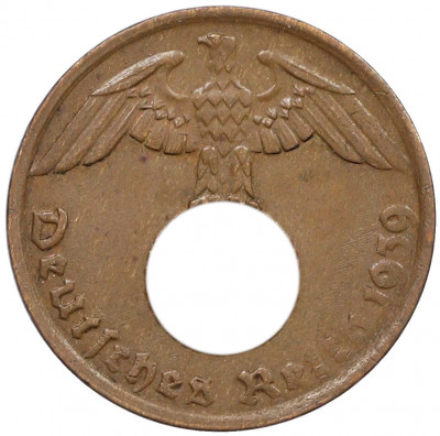 1 рейхспфенниг 1939 года G Германия