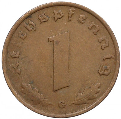 1 рейхспфенниг 1939 года G Германия