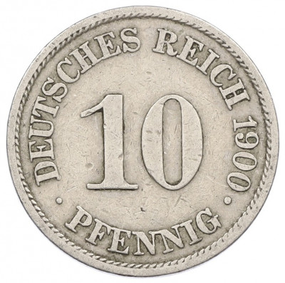 10 пфеннигов 1900 года A Германия