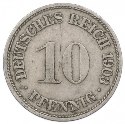 10 пфеннигов 1903 года F Германия