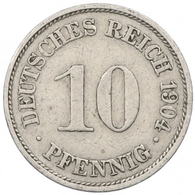 10 пфеннигов 1904 года A Германия