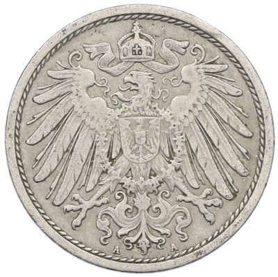 10 пфеннигов 1908 года A Германия