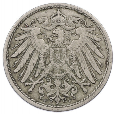 10 пфеннигов 1908 года F Германия
