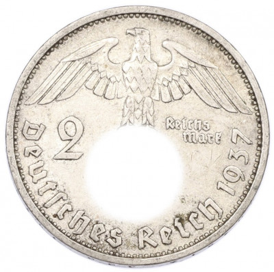2 рейхсмарки 1937 года F Германия