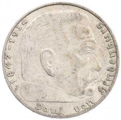 2 рейхсмарки 1937 года J Германия