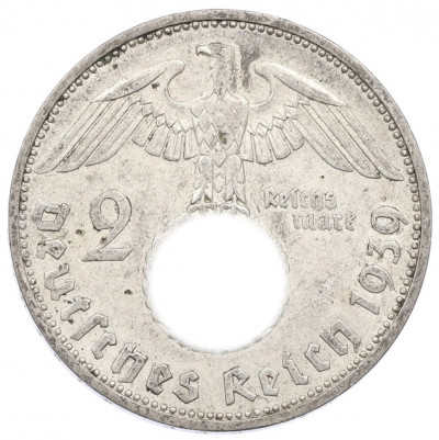2 рейхсмарки 1939 года F Германия