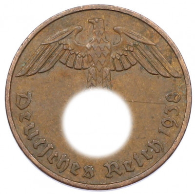 2 рейхспфеннига 1938 года F Германия