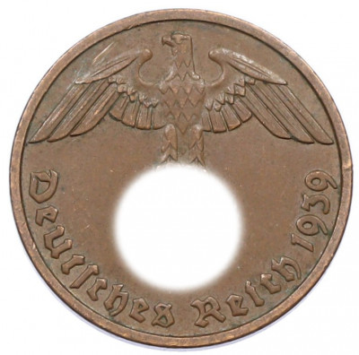 2 рейхспфеннига 1939 года E Германия