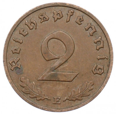 2 рейхспфеннига 1939 года E Германия