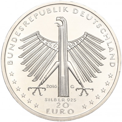 20 евро 2016 года Германия «125 лет со дня рождения Отто Дикса»