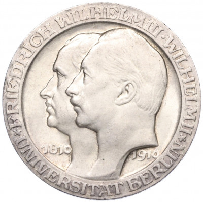 3 марки 1910 года Германия (Пруссия) «Берлинский университет»