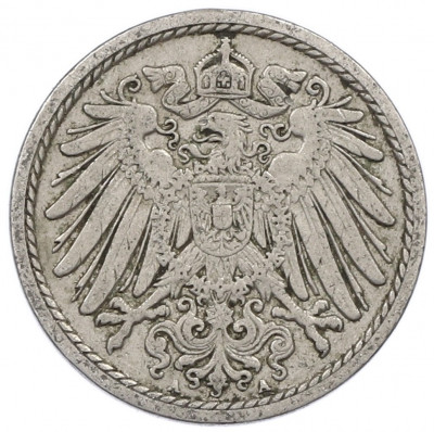 5 пфеннигов 1908 года A Германия