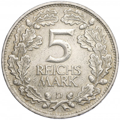 5 рейхсмарок 1925 года D Германия «Тысячелетие Рейнланда»