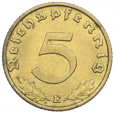 5 рейхспфеннигов 1938 года E Германия