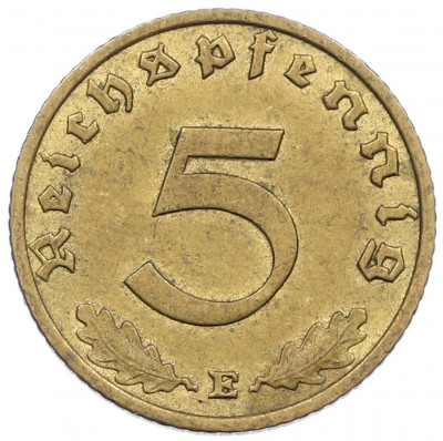 5 рейхспфеннигов 1939 года E Германия