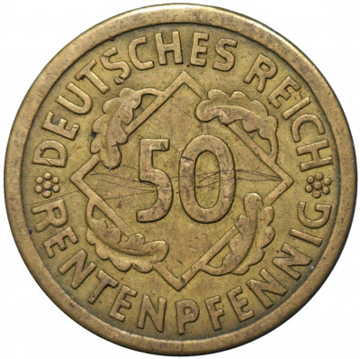 50 рентенпфеннигов 1924 года А Германия