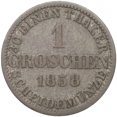 1 грош 1858 года Ганновер