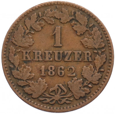 1 крейцер 1862 года Нассау