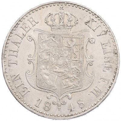 1 талер 1848 года Ганновер