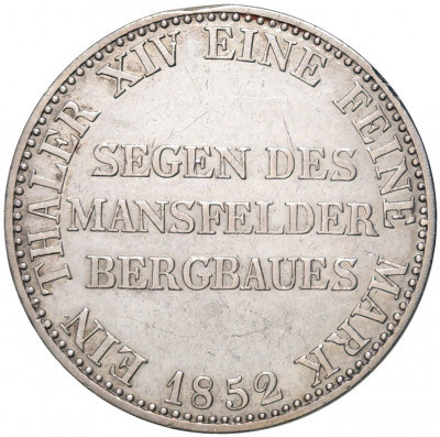 1 талер 1852 года Пруссия («Горный талер»)