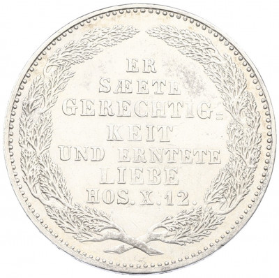 1/3 талера 1854 года Саксония «Смерть Короля Фридриха Августа II»