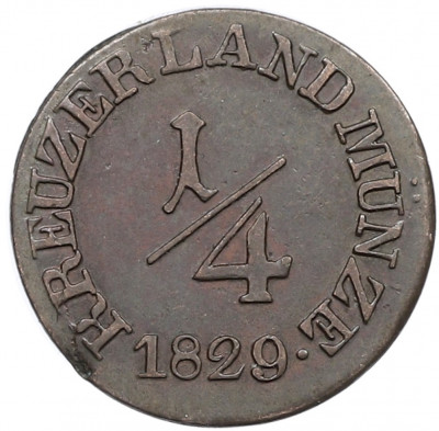 1/4 крейцера 1829 года Саксен-Мейнинген