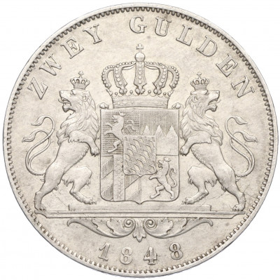 2 гульдена 1848 года Бавария