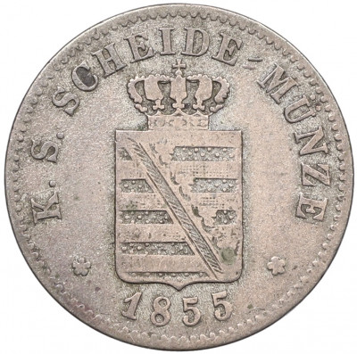 2 новых гроша / 20 пфеннигов 1855 года Саксония