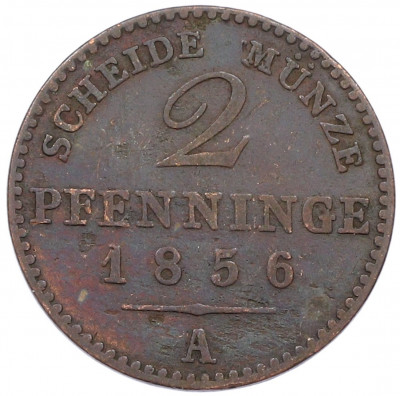 2 пфеннига 1856 года A Пруссия