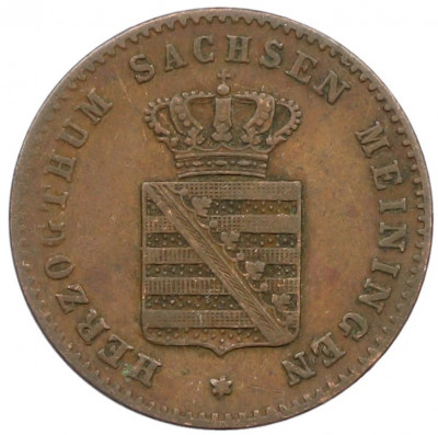 2 пфеннига 1867 года Саксен-Мейнинген