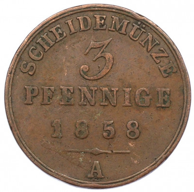 3 пфеннига 1858 года A Пруссия