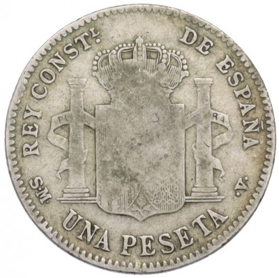 1 песета 1900 года Испания