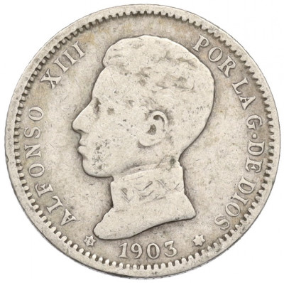 1 песета 1903 года Испания