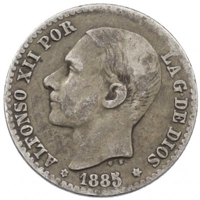 50 сентимо 1885 года Испания