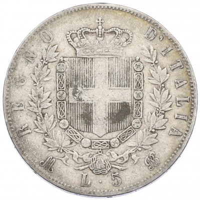 5 лир 1874 года M Италия