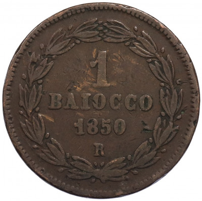 1 байокко 1850 года Папская область