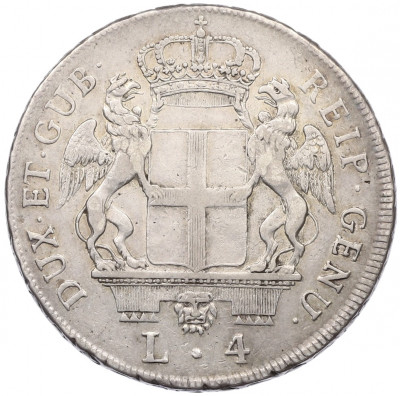 4 лиры 1794 года Генуя