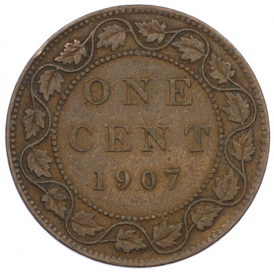 1 цент 1907 года Канада