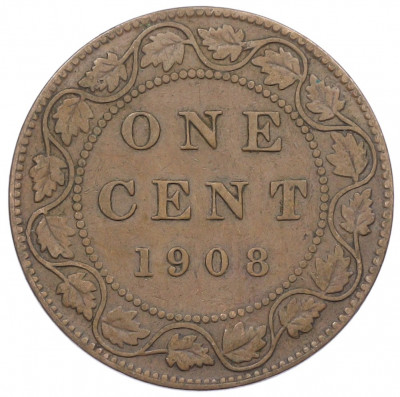 1 цент 1908 года Канада