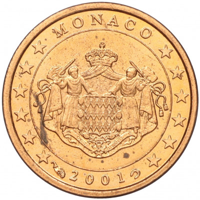 1 евроцент 2001 года Монако