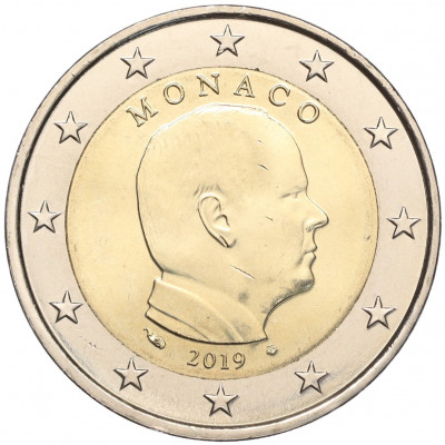 2 евро 2019 года Монако