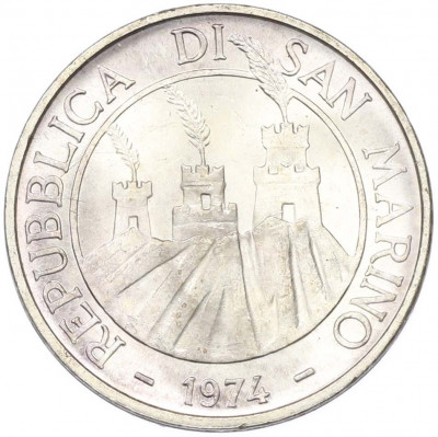 500 лир 1974 года Сан-Марино