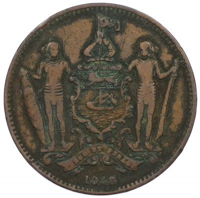 1 цент 1888 года H Британское Северное Борнео