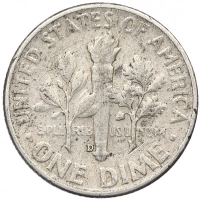 1 дайм (10 центов) 1956 года D США