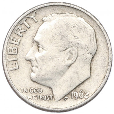 1 дайм (10 центов) 1962 года D США