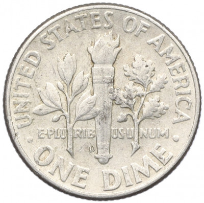 1 дайм (10 центов) 1964 года D США
