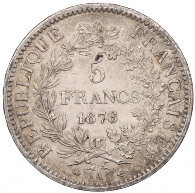 5 франков 1876 года A Франция